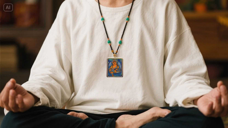 Buddhist protection necklace for anxiety