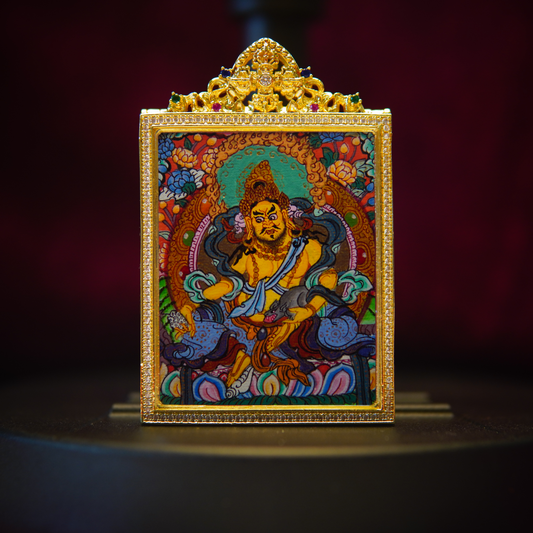 Yellow Jambhala Pendant Necklace for Prosperity & Protection