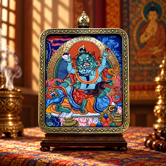 Green Jambhala Thangka Pendant
