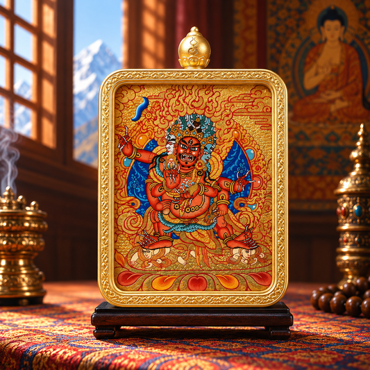  red Jambhala Thangka 