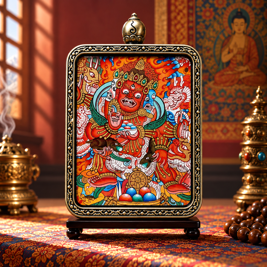  red Jambhala Thangka
