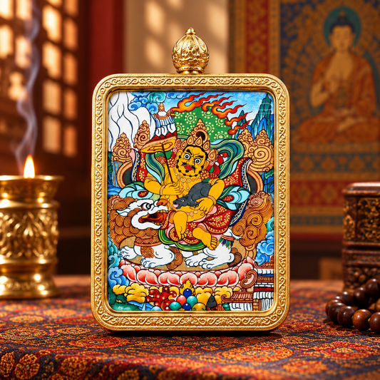 Vaishravana Thangka Pendant Necklace