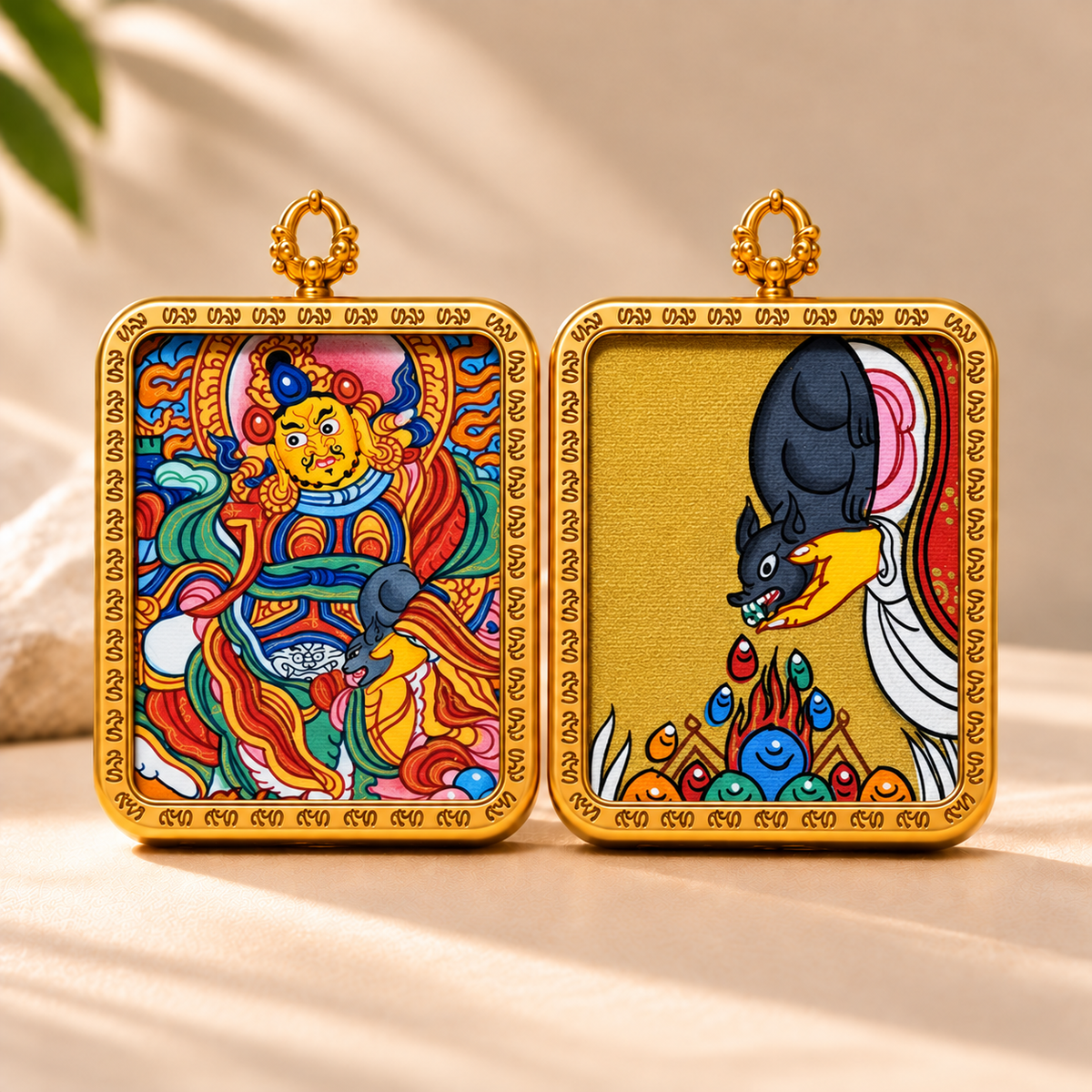 Vaishravana Thangka Pendant Necklace