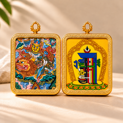 Vaishravana Thangka Pendant Necklace