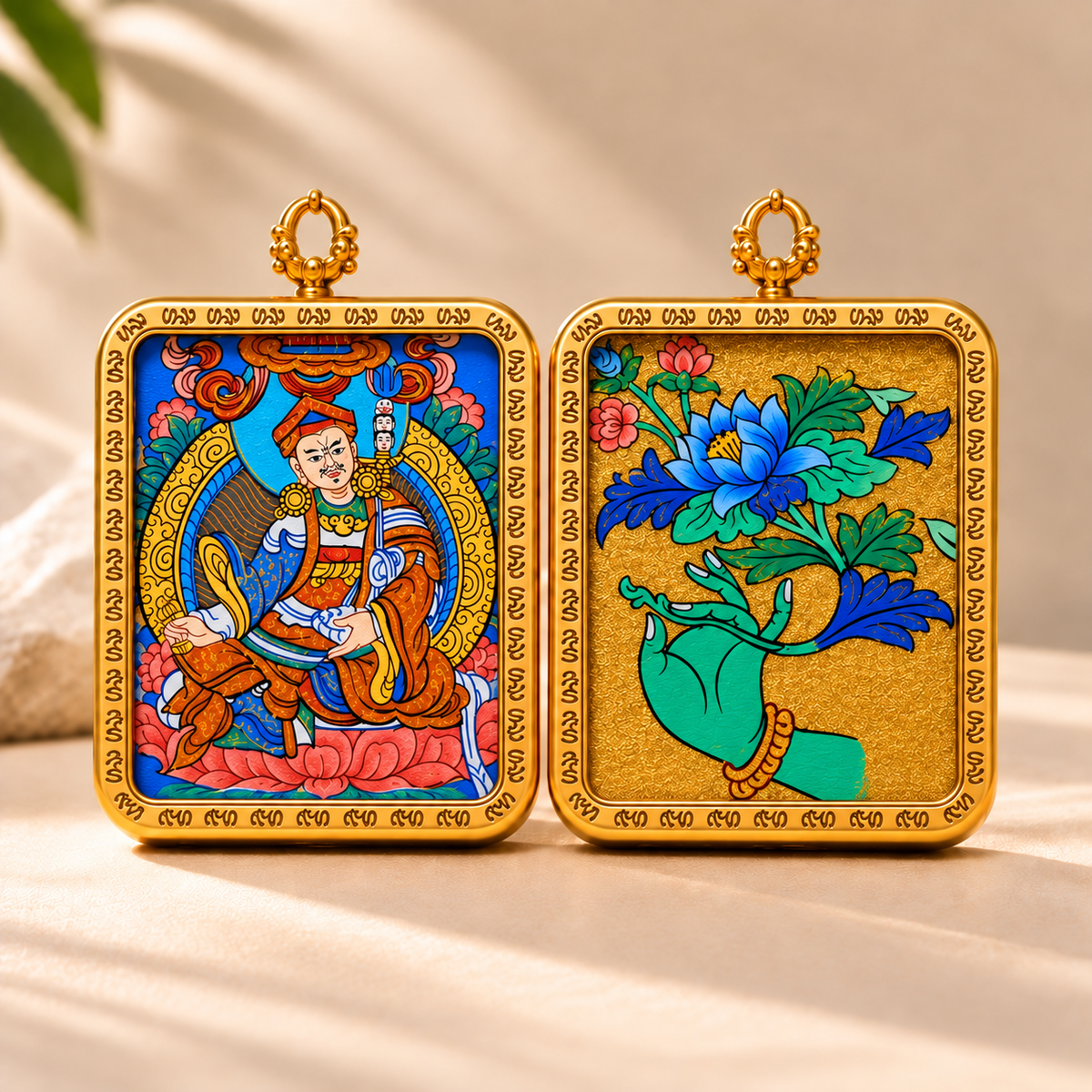 Guru Rinpoche (Padmasambhava) Thangka Pendant Necklace