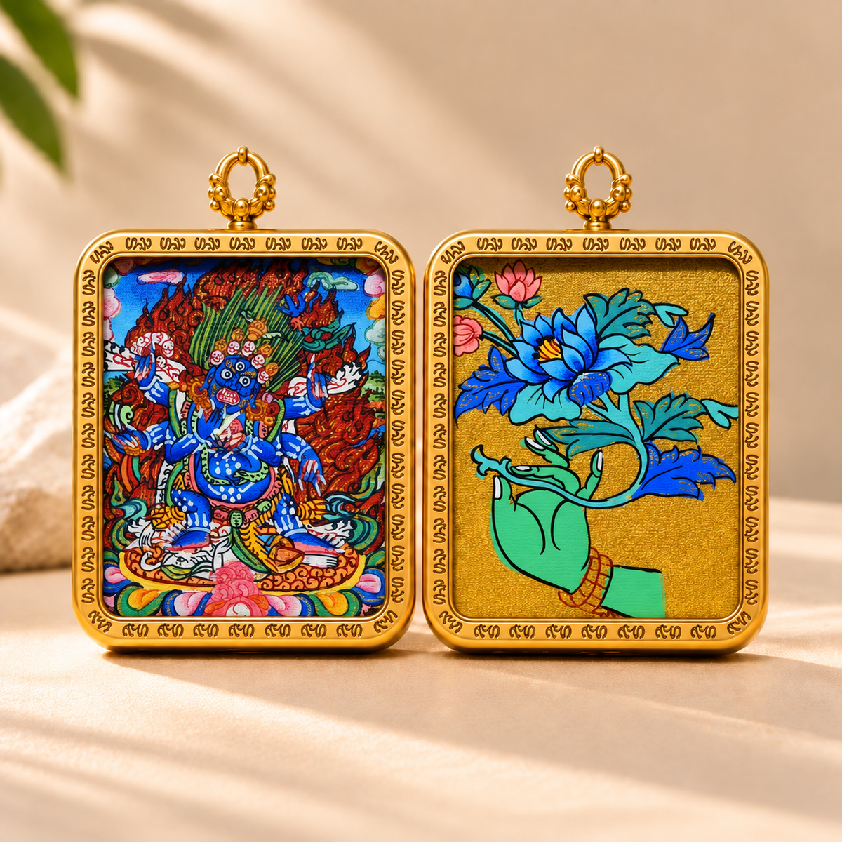 Mahakala Thangka Pendant Necklace