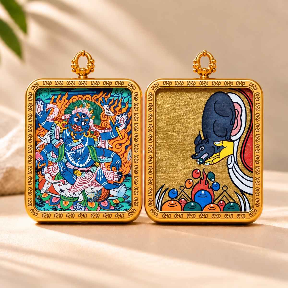 Mahakala Thangka Pendant Necklace