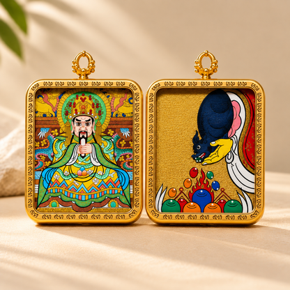 Wu Ye (Dragon King) Thangka Pendant Necklace