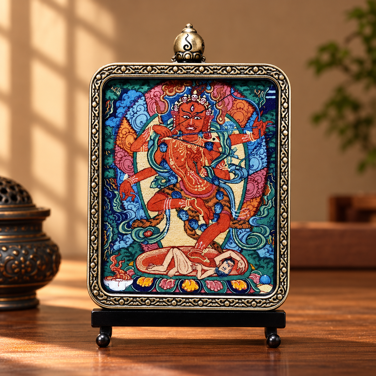 Kurukulla Tibetan Thangka Pendant