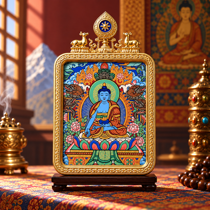 Medicine Buddha  Thangka Pendant