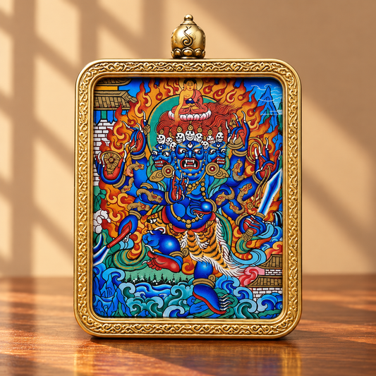 Ucchusma Thangka Pendant Necklace