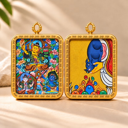 Manjushri Bodhisattva Thangka_Pendant_Necklace