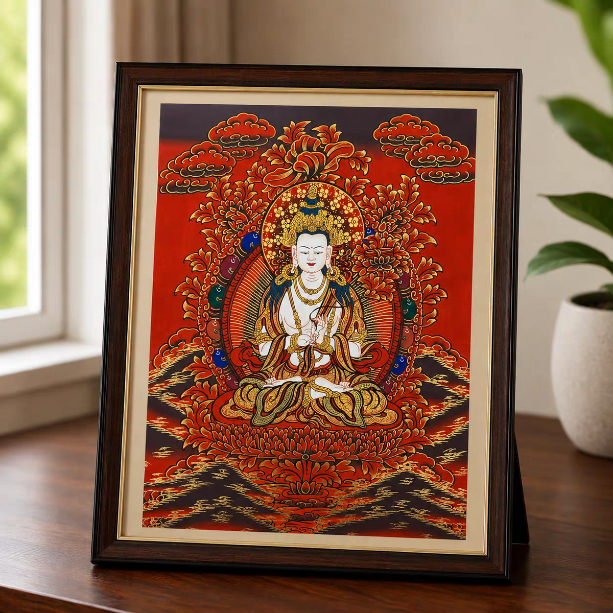 Mahasthamaprapta Bodhisattva Tabletop Thangka