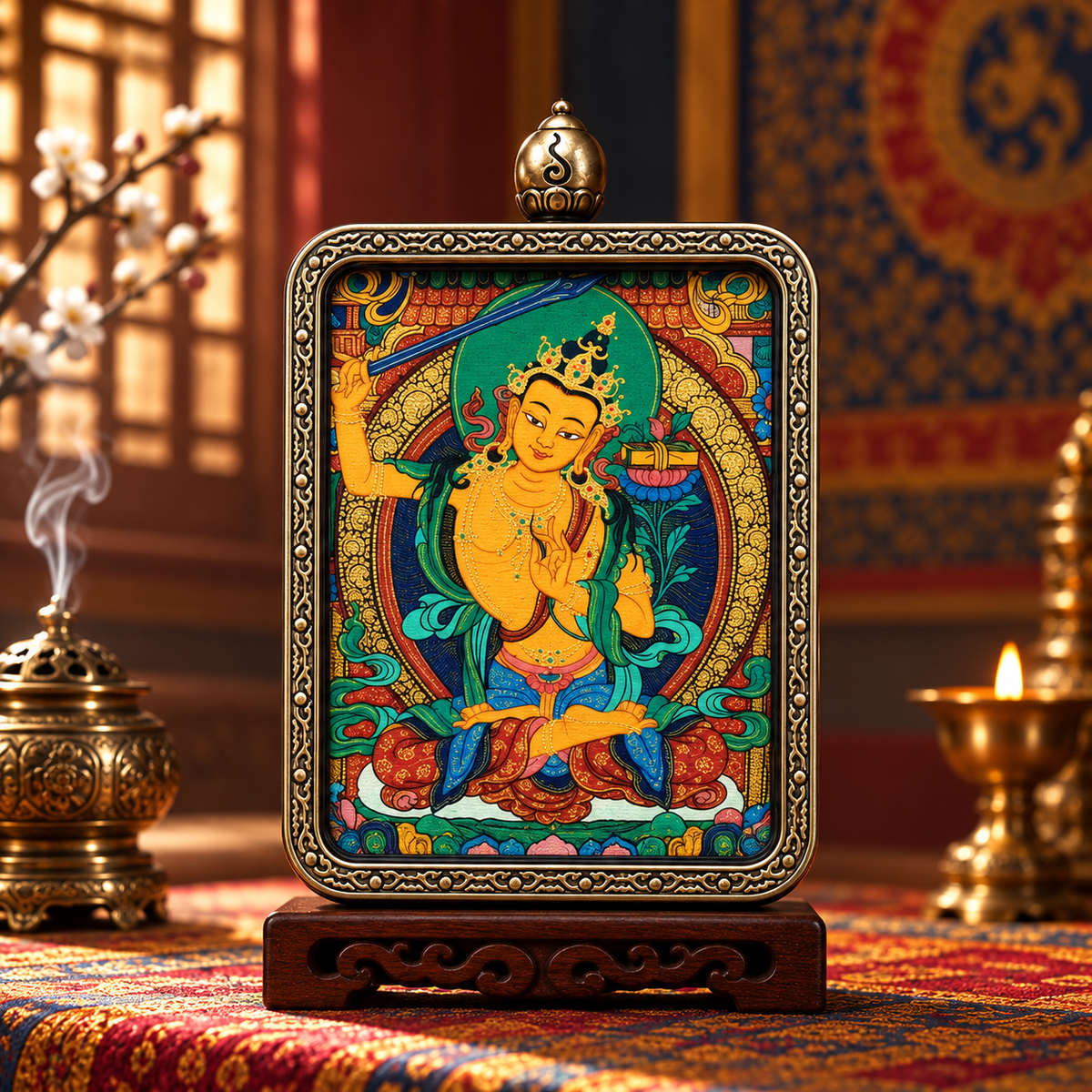 Manjushri Bodhisattva — Guardian Deity of the Zodiac Rabbit