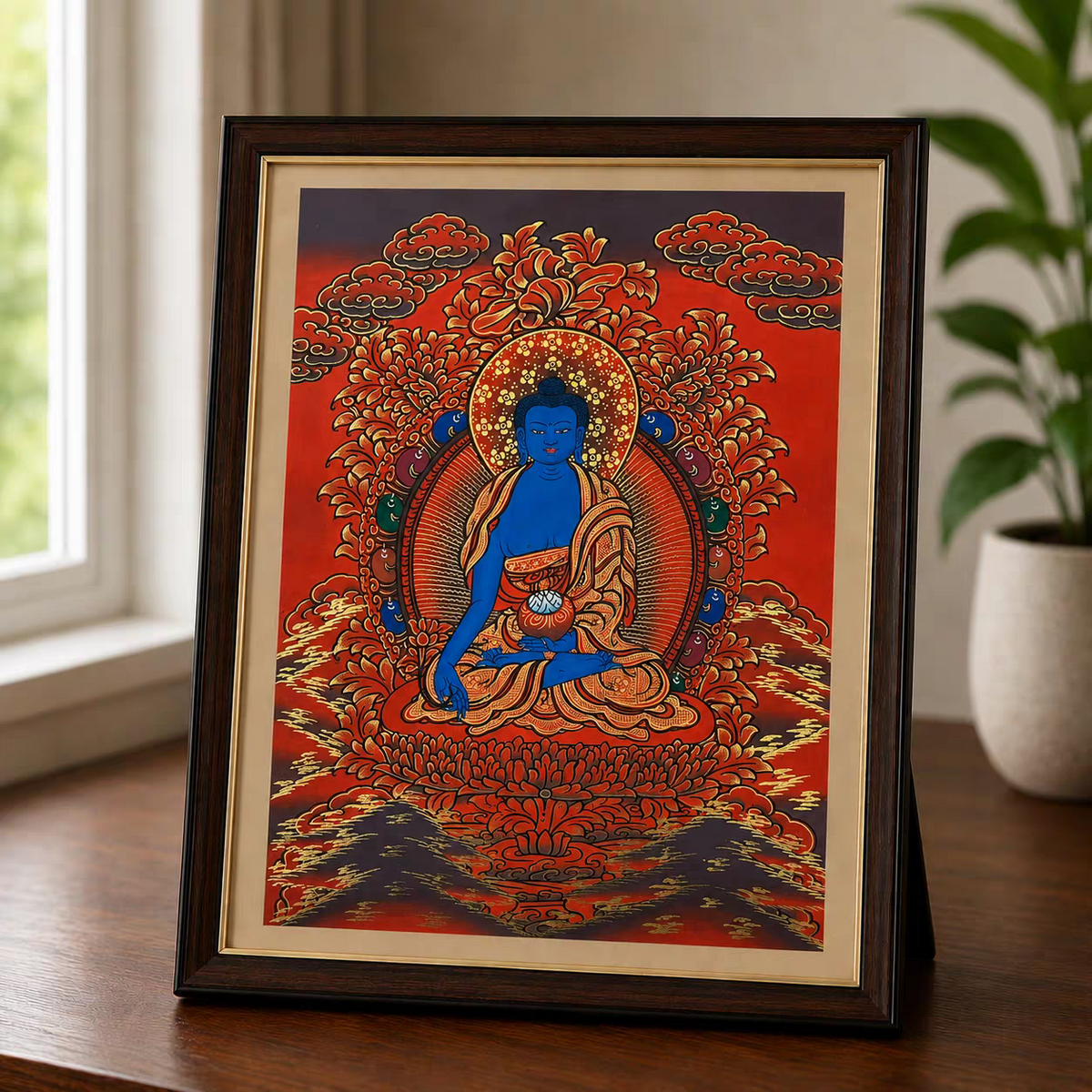 Medicine Buddha Tabletop Thangka