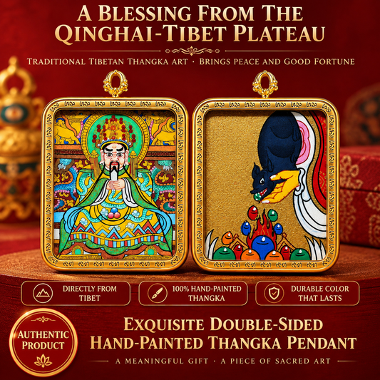 Wuye (Fifth Lord of Mount Wutai) Thangka Pendant Necklace