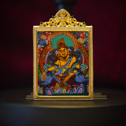Yellow Jambhala Pendant Necklace for Prosperity & Protection