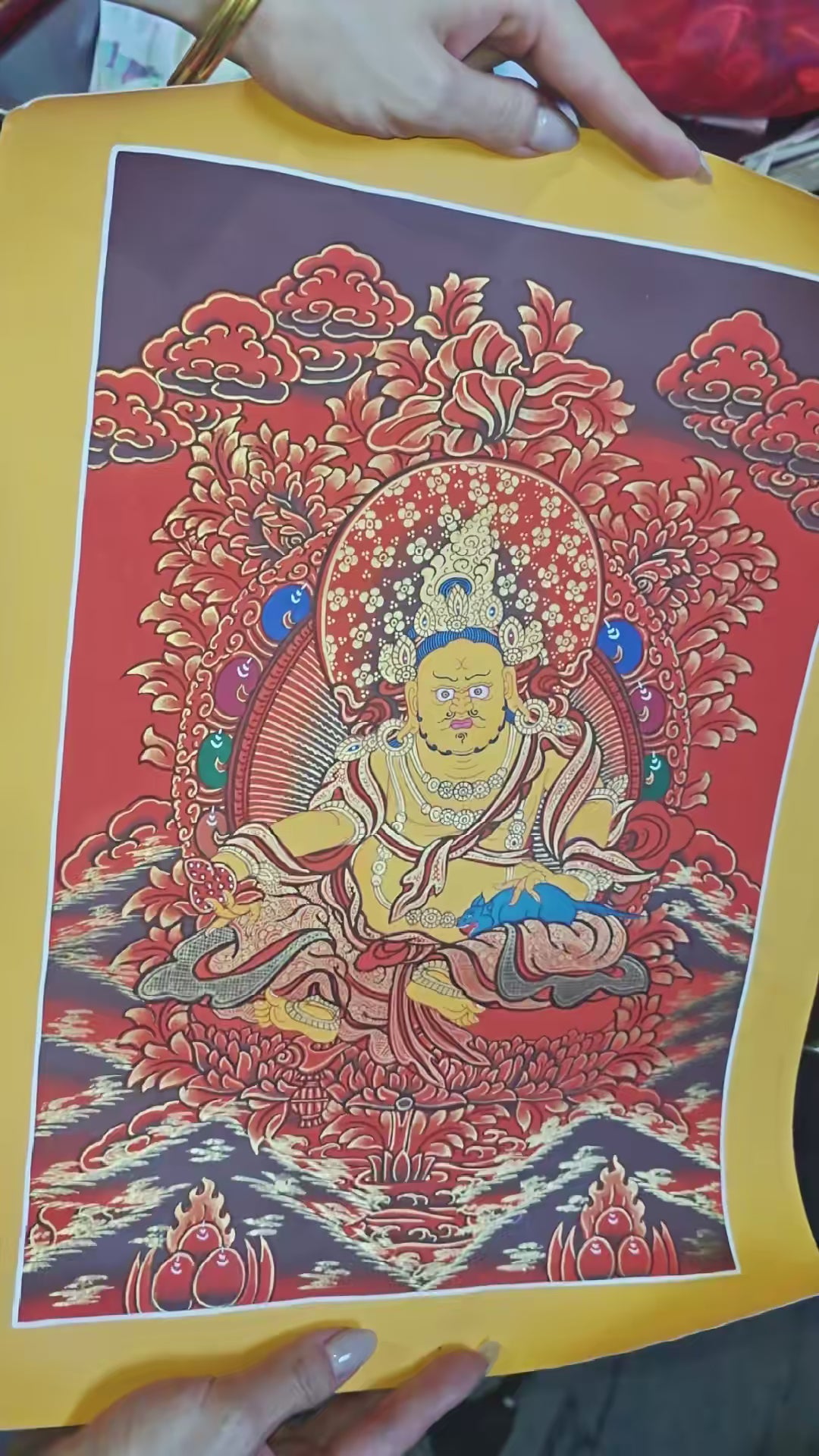 Live video display of the desktop Thangka ornament